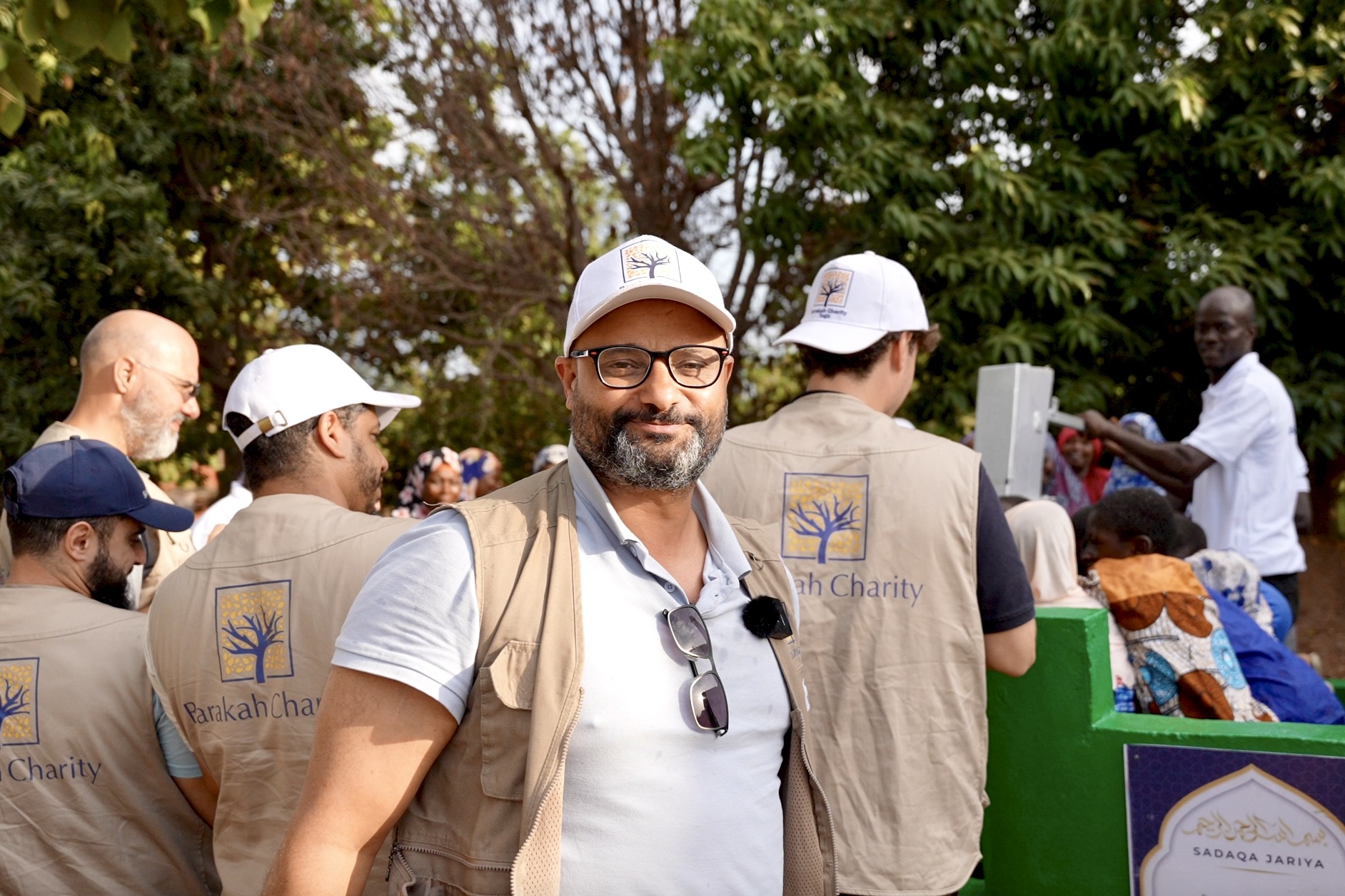 Barakah Charity volunteer team working during an international humanitarian mission.